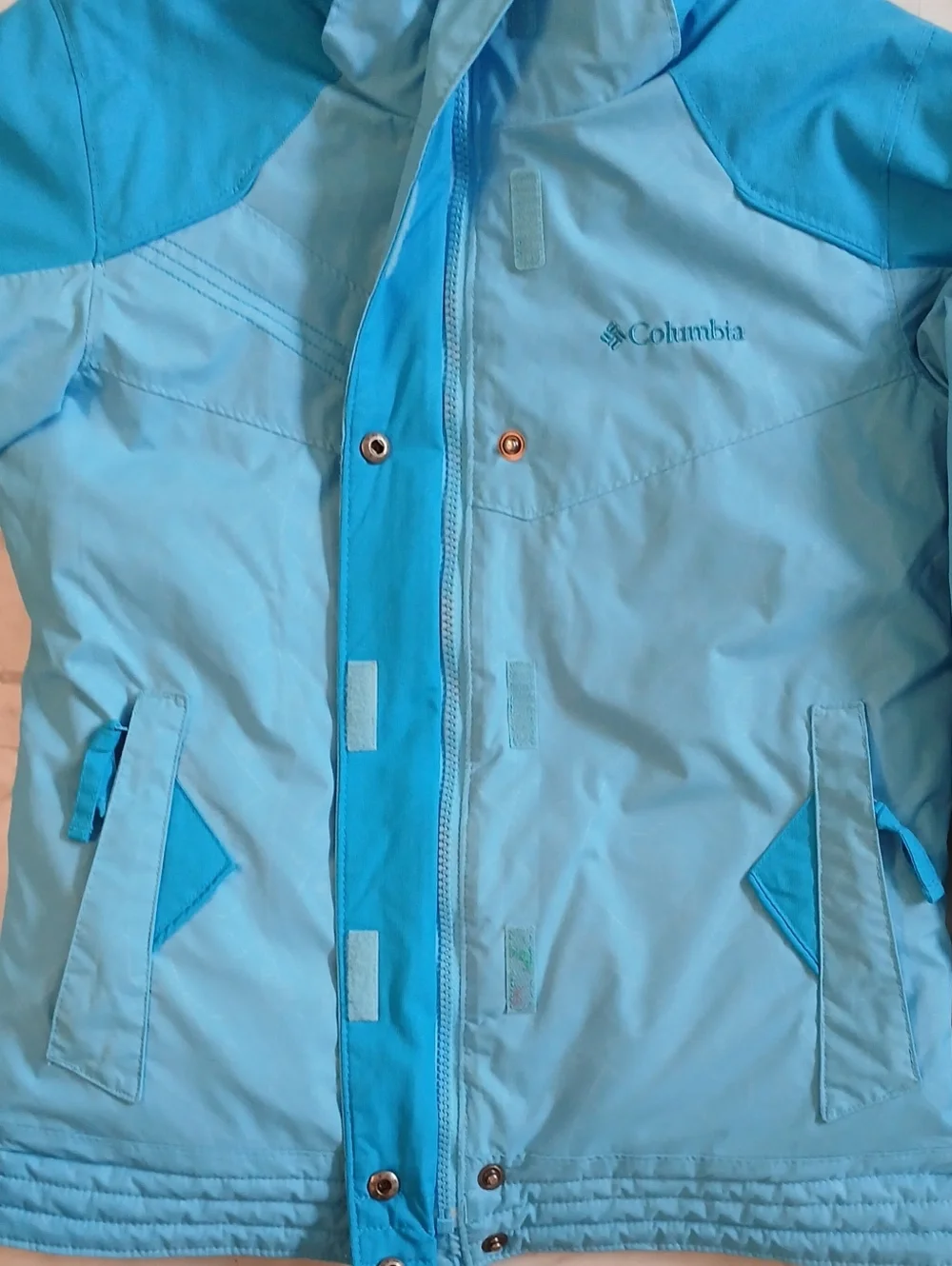Columbia OmniShield 10/12 Youth Girl's Teal Ski Jacket